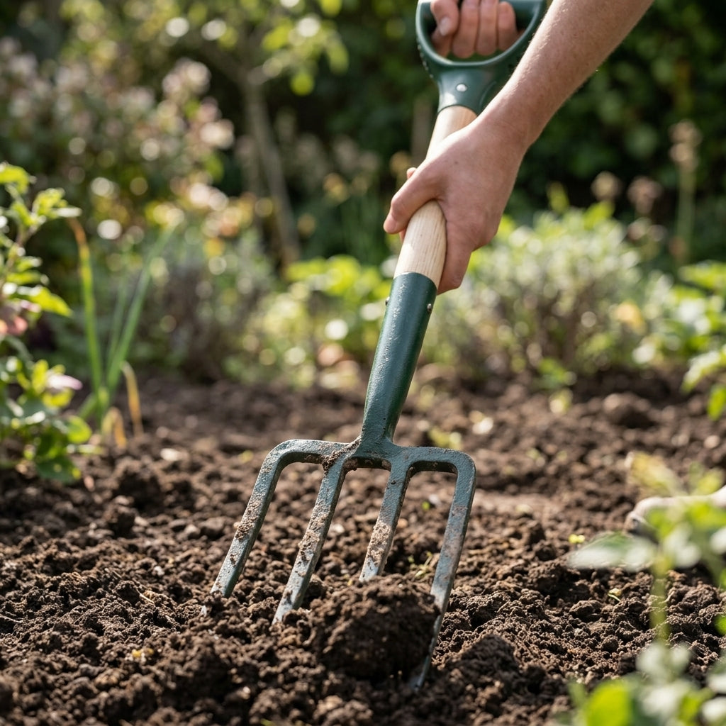 Solid Socket Garden Fork with Ergonomic Handle (view 2)