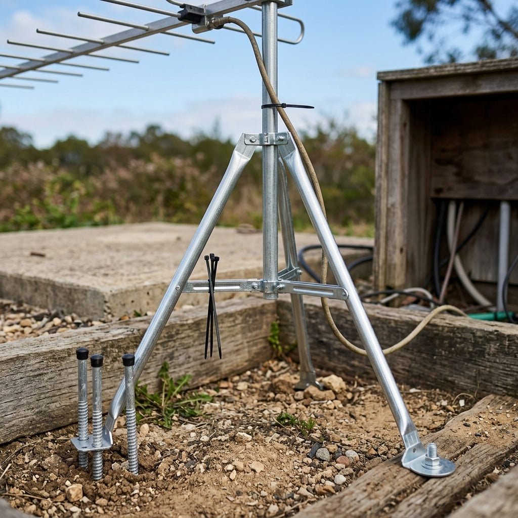 Mounting Tripod with Ground Spikes