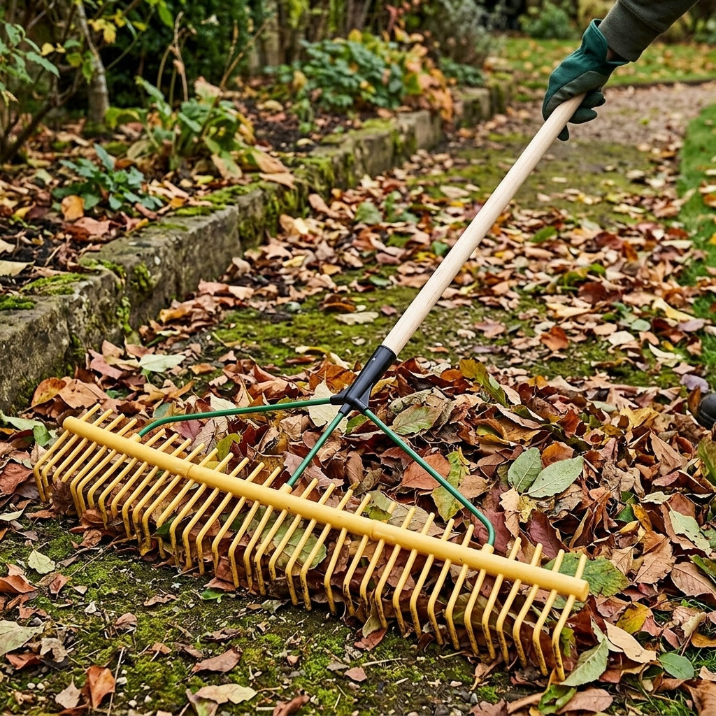 97cm Leaf Rake with Polypropylene Head and 48 Teeth