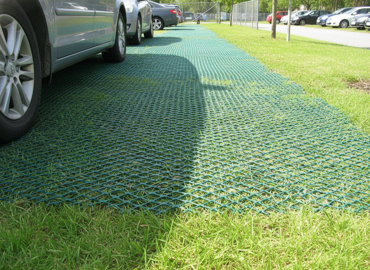 Grass Reinforcement Mesh for High Traffic Surfaces