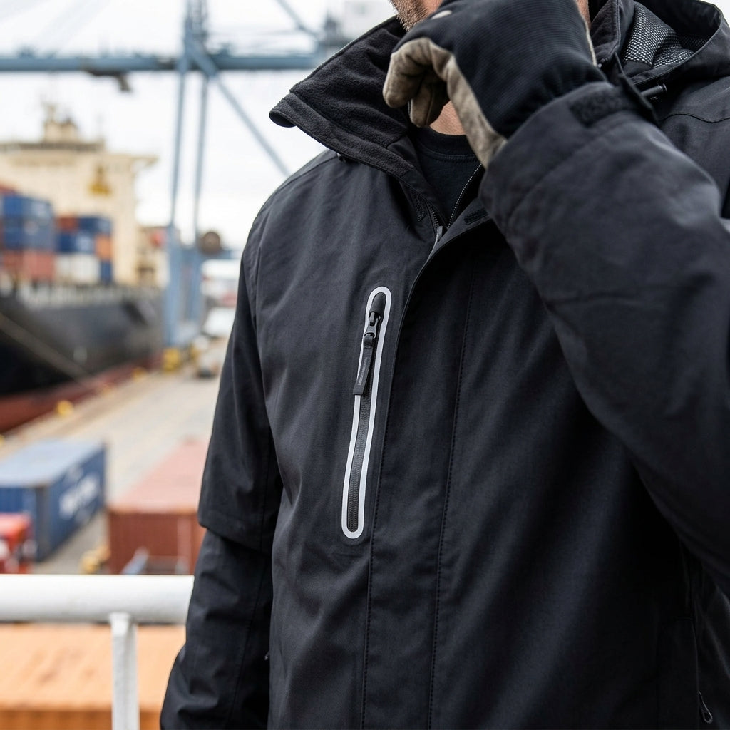 Manchester Shell Jacket - Black - Available Sizes S-XXXL (view 2)
