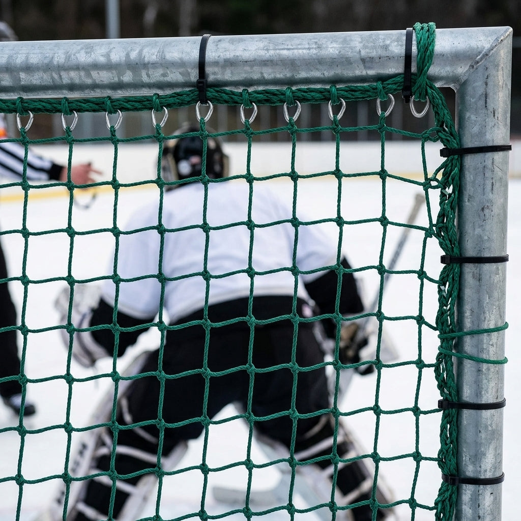 3 mm Hockey Net Green Polyethylene Set of Two