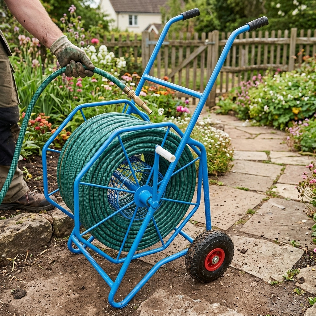 Large Hose Trolley with Pneumatic Tyres