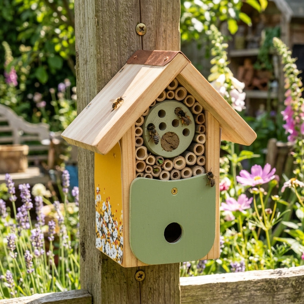 Bee Barn with Multiple Compartments for Insects